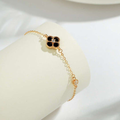 [Amore Jewels]Delicate Four Leaf Clover Bracelet