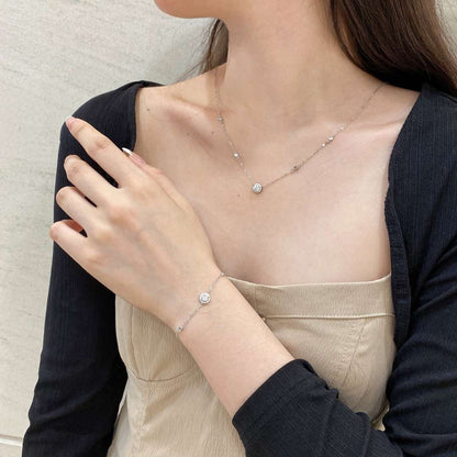[Amore Jewels]Dazzling Round Cut Shape Bracelet