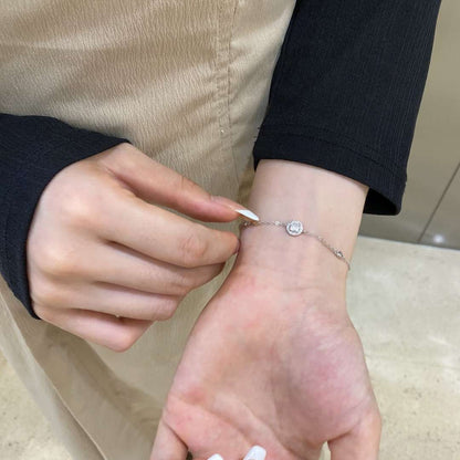 [Amore Jewels]Dazzling Round Cut Shape Bracelet
