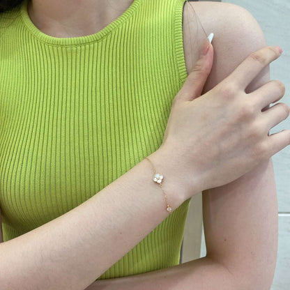 [Amore Jewels]Delicate Four Leaf Clover Bracelet