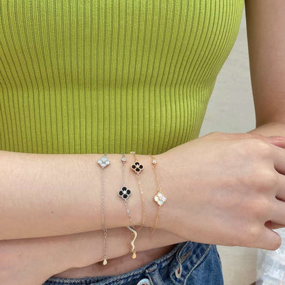 [Amore Jewels]Delicate Four Leaf Clover Bracelet