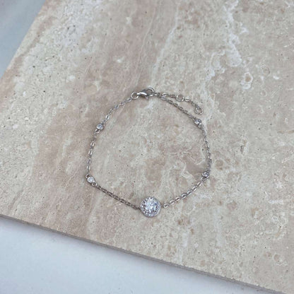 [Amore Jewels]Dazzling Round Cut Shape Bracelet