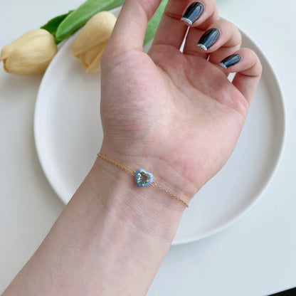 [Amore Jewels]Sparkling Romantic Heart Shape Lover Bracelet