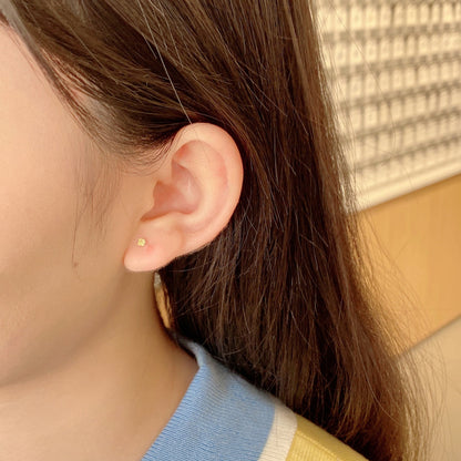 [Amore Jewels]Delicate Solitaire Earrings
