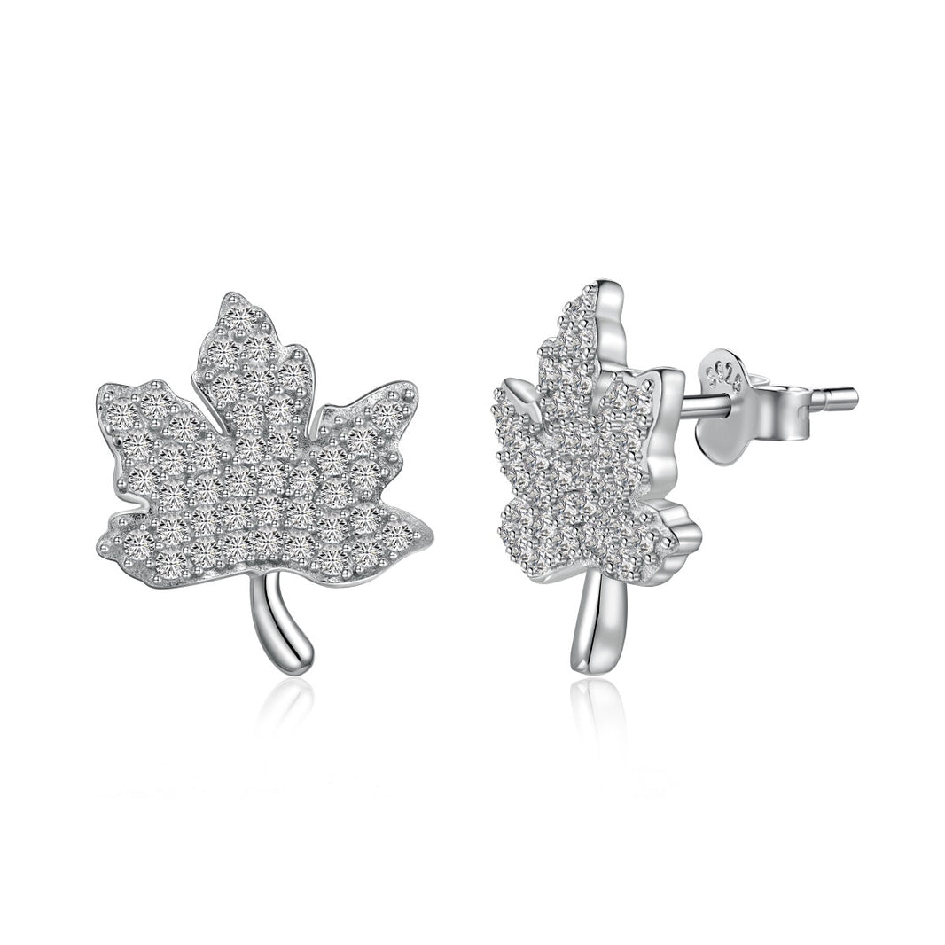 [Amore Jewels]Exquisite Maple Leaf Design Earrings
