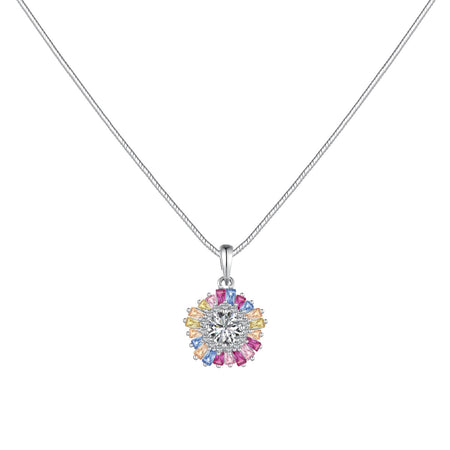[Amore Jewels]Charming Flower Colorful Necklace
