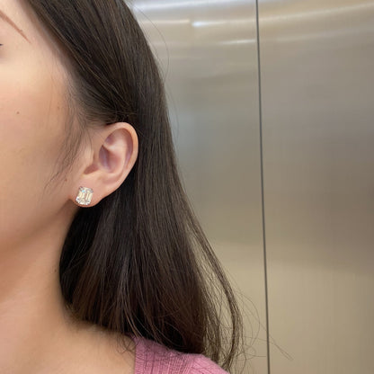 [Amore Jewels]Dazzling Square Shape Earrings