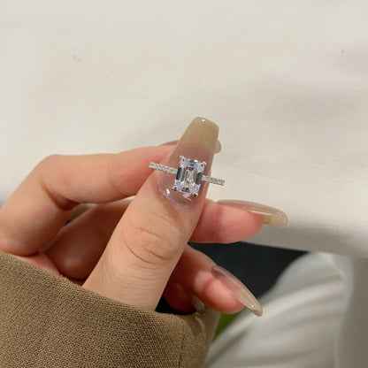 [Amore Jewels]2.0 Carat Scintillating Ornate Radiant Cut Party Ring