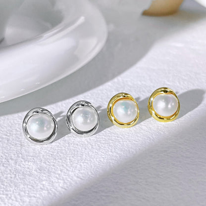 [Amore Jewels]Dainty Bread Pearl Earrings