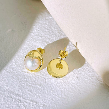 [Amore Jewels]Dainty Bread Pearl Earrings