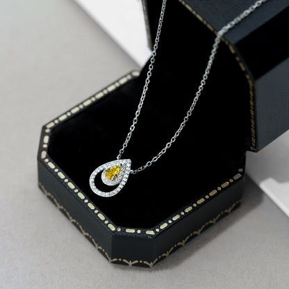 [Amore Jewels]Sparkling Pear Cut Necklace