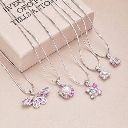 [Amore Jewels]Charming Flower Colorful Necklace