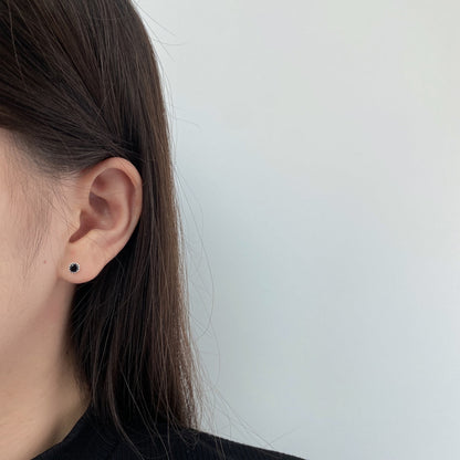 [Amore Jewels]Sparkling Colorful Round Shape Earrings