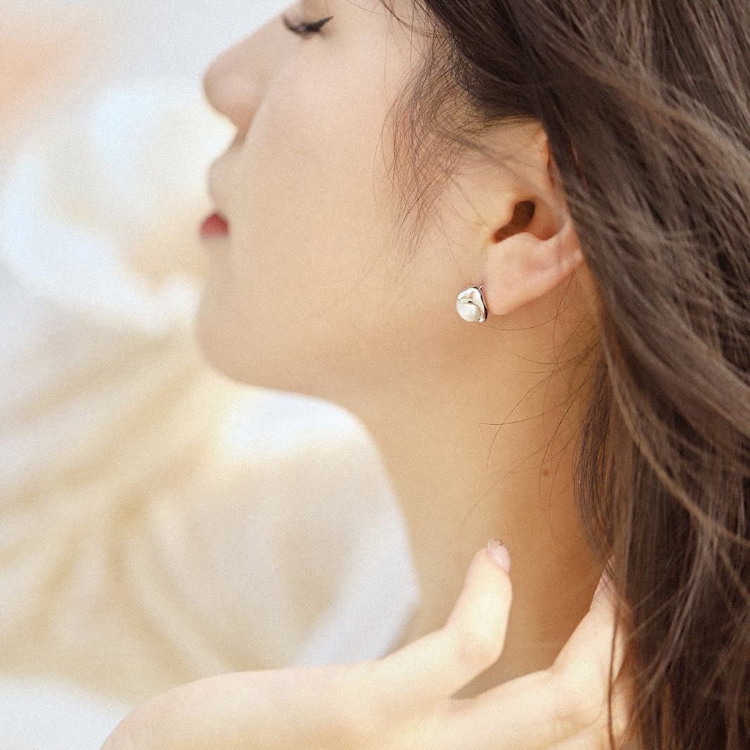 [Amore Jewels]Dainty Bread Pearl Earrings