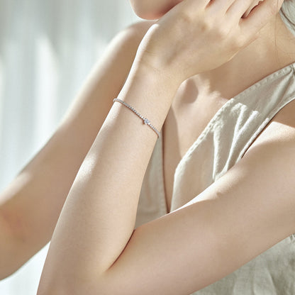 [Amore Jewels]0.5 Carat Elegant Romantic Heart Shape Lover Bracelet