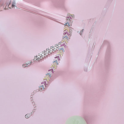 [Amore Jewels]Ornate Sparkling Round Cut Party Bracelet