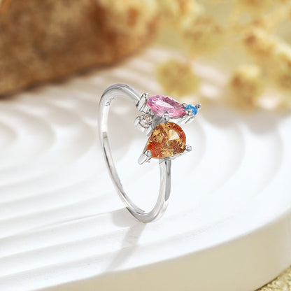 [Amore Jewels]Radiant Colorful Multi Cut Daily Ring