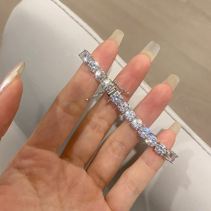 [Amore Jewels]Ornate Sparkling Round Cut Wedding Bracelet