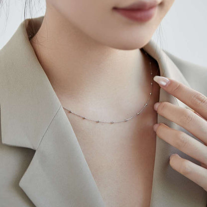 [Amore Jewels]Small Bead Clavicle Chain Simple Necklace