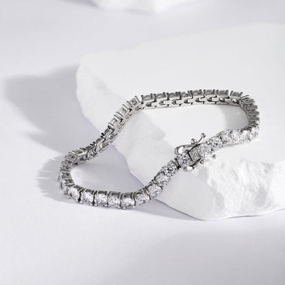 [Amore Jewels]Luxurious Ornate Round Cut Tennis Bracelet