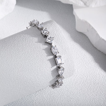 [Amore Jewels]Unique Exquisite Multi Cut Daily Bracelet