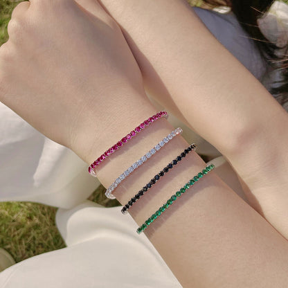[Amore Jewels]Radiant Colorful Round Cut Party Bracelet