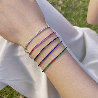[Amore Jewels]Radiant Colorful Round Cut Party Bracelet