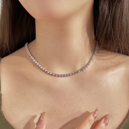 [Amore Jewels]Ornate Heart Cut Tennis Necklace