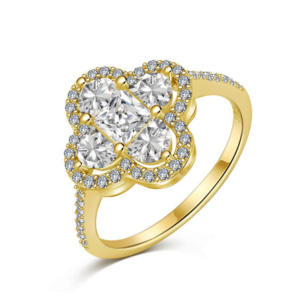 [Amore Jewels]Luxurious Eternity Flower Shape Banquet Ring