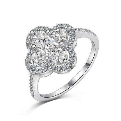 [Amore Jewels]Luxurious Eternity Flower Shape Banquet Ring