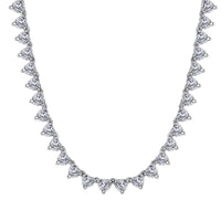 [Amore Jewels]Ornate Heart Cut Tennis Necklace