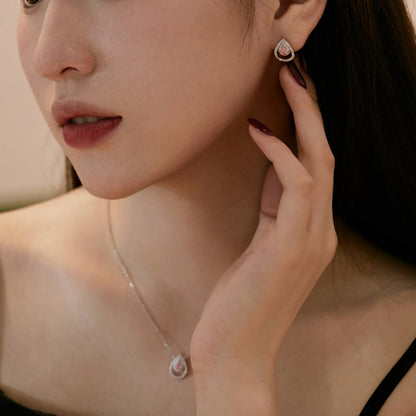 [Amore Jewels]Sparkling Delicate Water Drop Shape Daily Earrings
