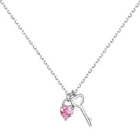 [Amore Jewels]Unique Heart Shape Key Pendent Necklace