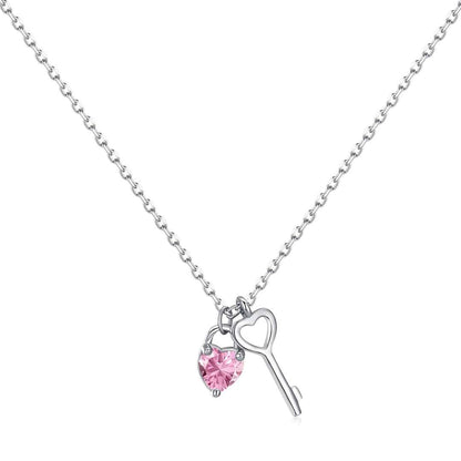 [Amore Jewels]Unique Heart Shape Key Pendent Necklace