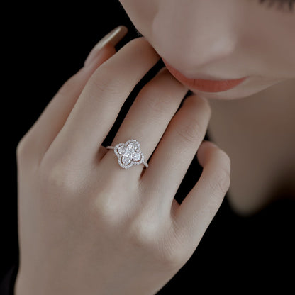 [Amore Jewels]Luxurious Eternity Flower Shape Banquet Ring