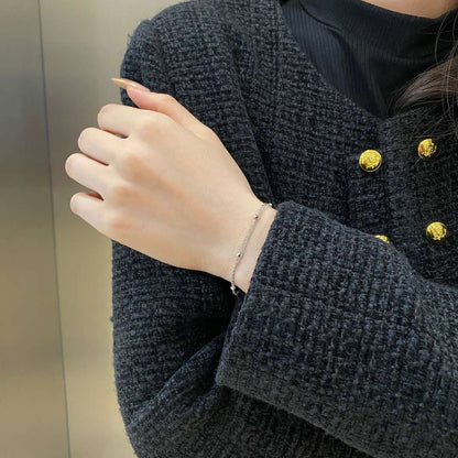[Amore Jewels]Delicate Bead Double Layer Bracelet