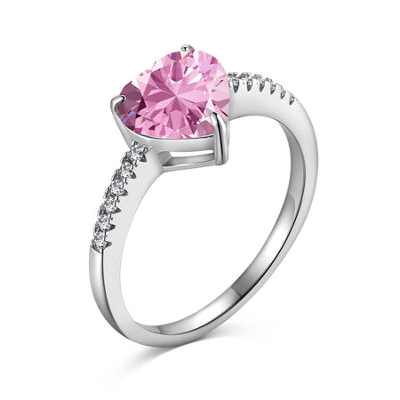 [Amore Jewels]2.0 Carat Dazzling Lustrous Heart Cut Lover Ring