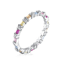 [Amore Jewels]Charming Colorful Round Cut Daily Ring