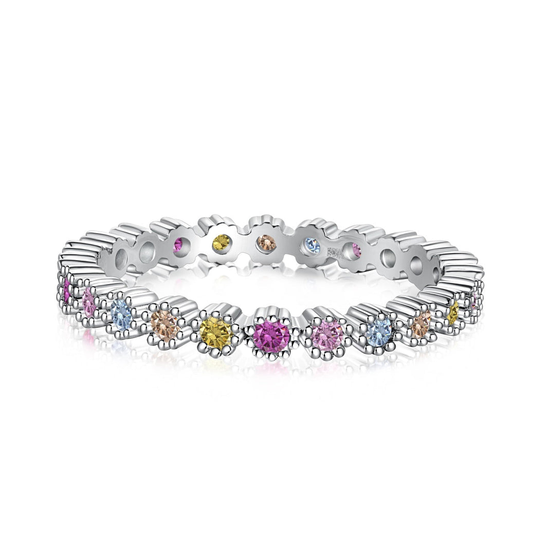 [Amore Jewels]Exquisite Colorful Round Cut Party Ring