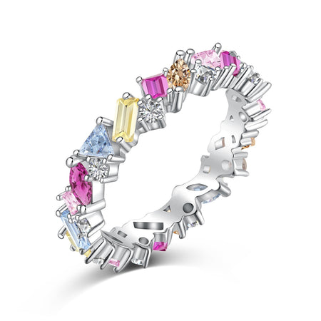 [Amore Jewels]Dazzling Polychromatic Multi cut Daily Ring