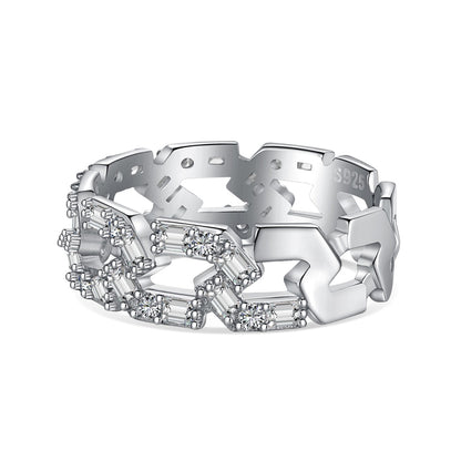 [Amore Jewels]Sparkling Vibrant Emerald Cut Daily Ring