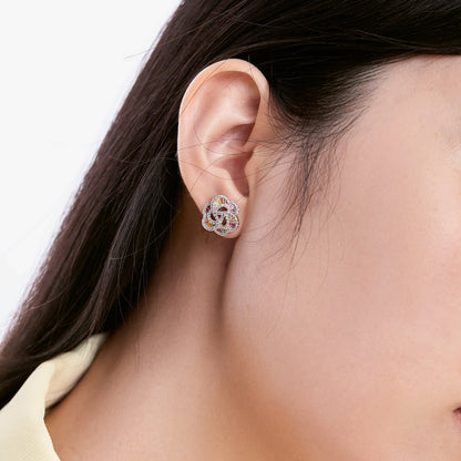 [Amore Jewels]Exquisite Flower Shape Daily Earrings