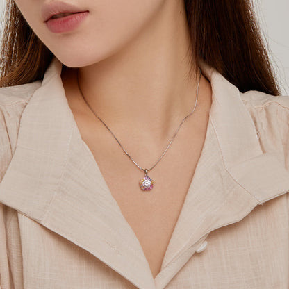 [Amore Jewels]Charming Flower Colorful Necklace
