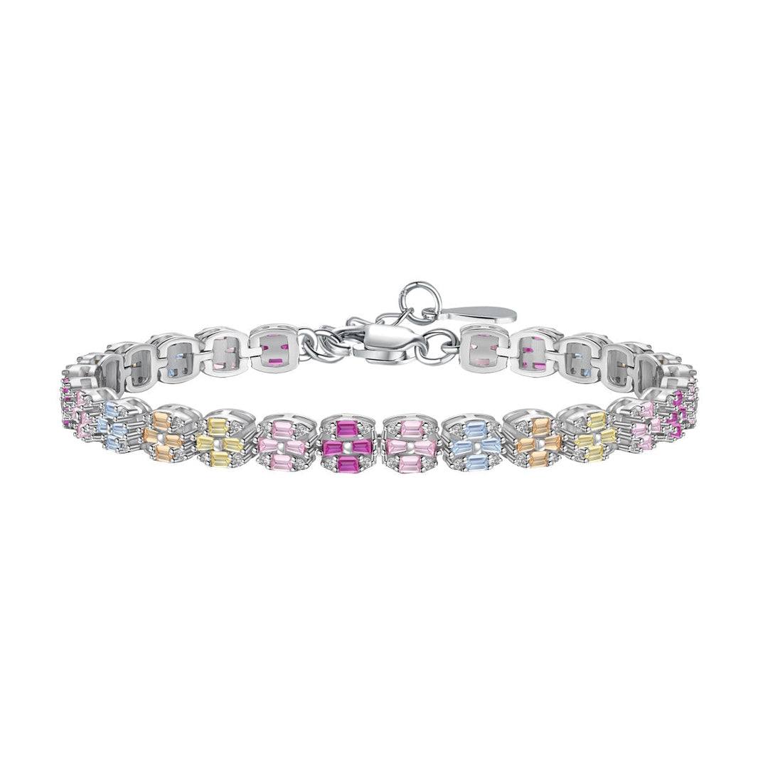 [Amore Jewels]Delicate Colorful Emerald Cut Daily Bracelet
