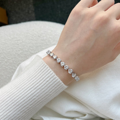 [Amore Jewels]0.75 Carat Elegant Romantic Heart Shape Lover Bracelet