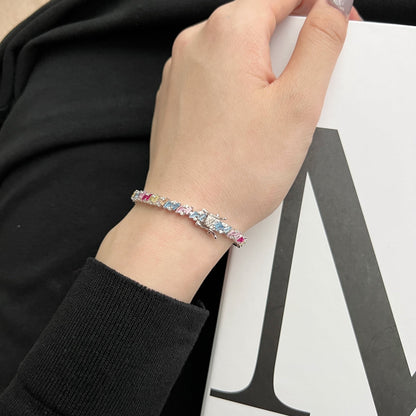 [Amore Jewels]Ornate Sparkling Multi Cut Party Bracelet