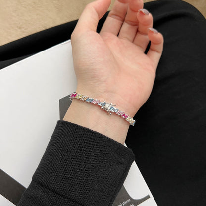 [Amore Jewels]Ornate Sparkling Multi Cut Party Bracelet