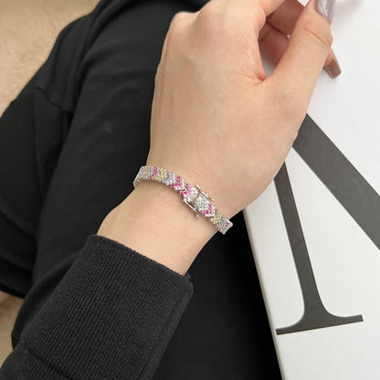 [Amore Jewels]Ornate Sparkling Round Cut Party Bracelet