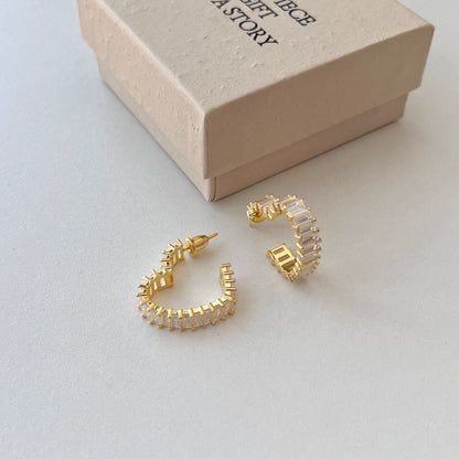 [Amore Jewels]Radiant Heart Cutout Earrings