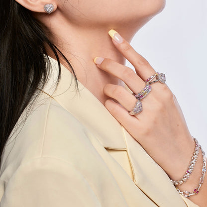 [Amore Jewels]Delicate Ebullient Heart Shape Wedding Ring
